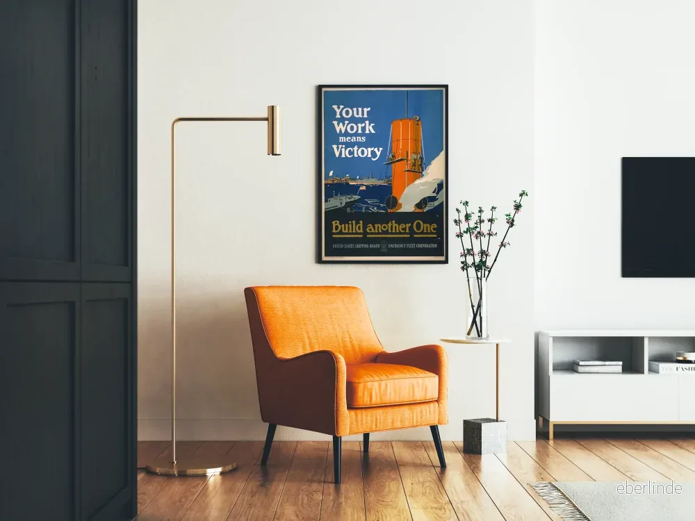 Vintageposter Your Work Means Victory - Industriell Väggdekoration - Bild 2