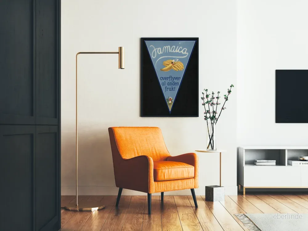 Vintageposter med bananer från Jamaica för väggdekoration - Bild 2