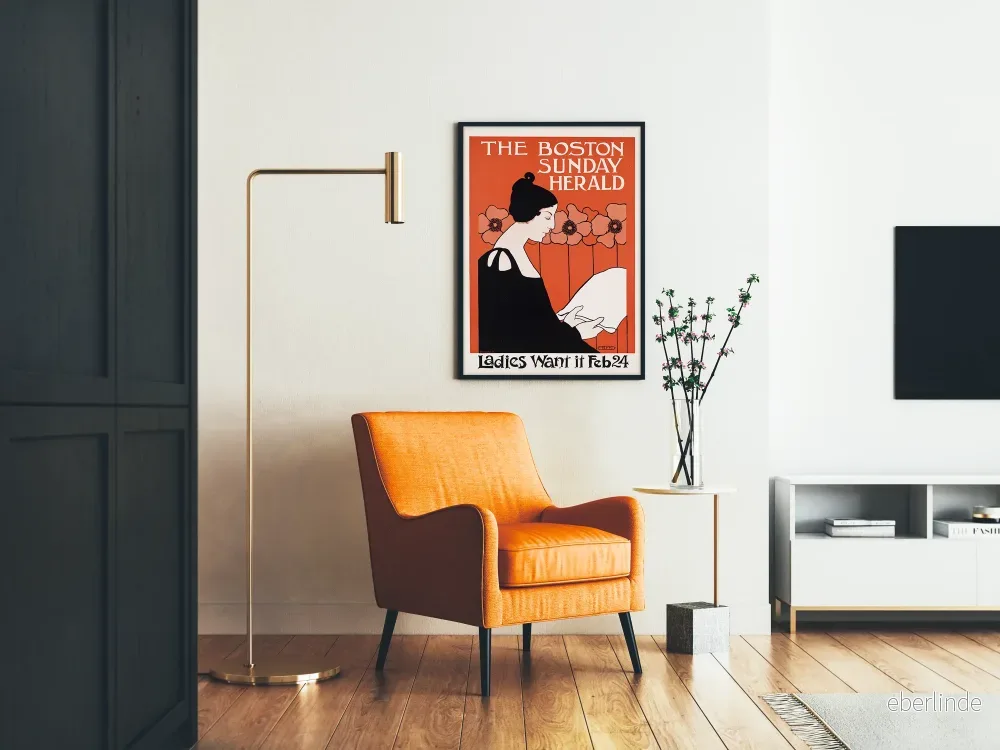 Vintageposter The Boston Sunday Herald - Damerna vill ha den - Bild 2