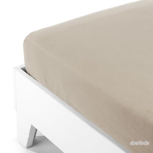 Caleffi Enfärgad Flanell underlakan, , Sand, Square och hälften, 79398 8000842793988