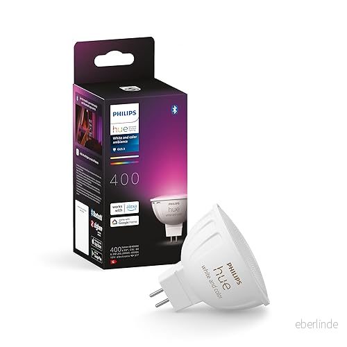 Philips Hue Smart LED-lampa MR16 White and Color Ambiance - Dimbar - 6,3 W - Trådlös - 1-pack 8719514491403