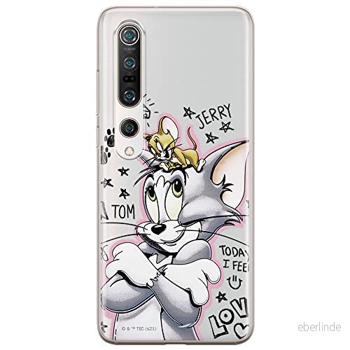 ERT GROUP mobiltelefonfodral för Xiaomi MI 10 / PRO originalt och officiellt licensierat Tom and Jerry mönster 004 optimalt anpassad till formen på mobiltelefonen, gedeeltelijk transparant 5904805247620