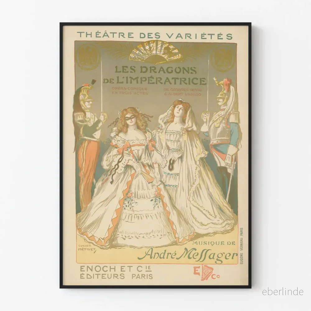 Vintageaffisch Théâtre des Variétés - Les Dragons de l’Impératrice