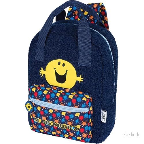 Editions Oberthur Mr Happy Small Ryggsäck, Marin, petit sac à dos, Klassisk 3664447150611
