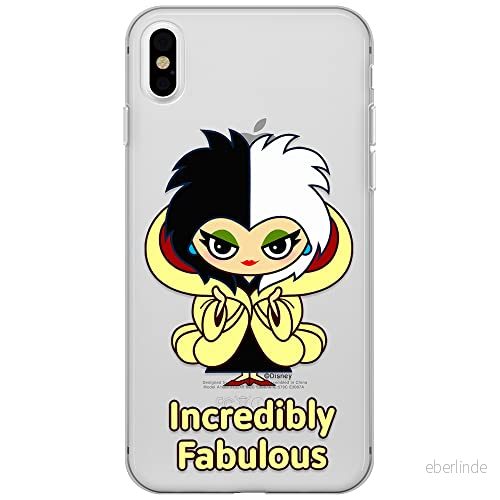 ERT GROUP mobiltelefonfodral för Iphone X/XS originalt och officiellt licensierat Disney mönster Cruella 006 optimalt anpassad till formen på mobiltelefonen, gedeeltelijk transparant 5905131490032