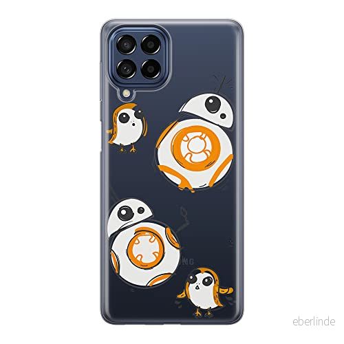 ERT GROUP mobiltelefonfodral för Samsung M53 5G originalt och officiellt licensierat Star Wars mönster BB 8 010 optimalt anpassad till formen på mobiltelefonen, gedeeltelijk transparant 5905511383428