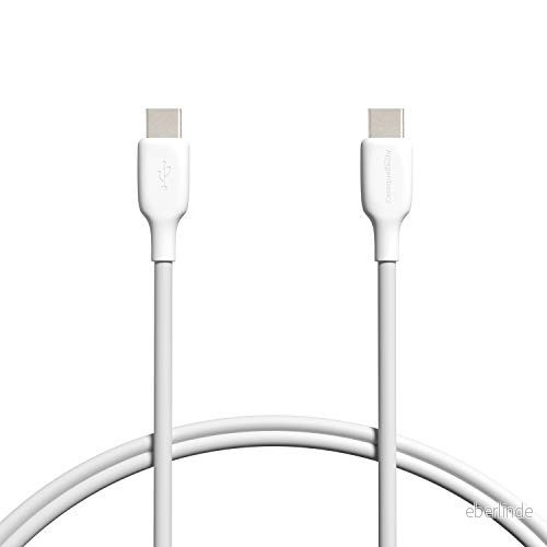 Amazon Basics snabbladdningskabel, USB C till 2.0, 480 MBit/s, 60W, IF certifierad, för Apple iPhone 15, iPad, Samsung Galaxy, surfplattor, bärbara datorer, 0,9 m, vit 192835002349
