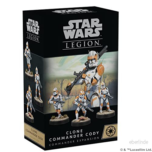 Atomic Mass Games Star Wars: Legion Clone Commander Cody Expansion Bordsspel med miniatyrer, strategispel för barn och vuxna, över 14 år, 2 spelare, 3 timmars speltid, Made 841333121006