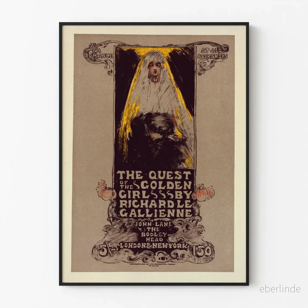 Vintageposter The Quest of the Golden Girl för väggdekoration