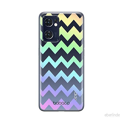 ERT GROUP mobiltelefonfodral för Oppo RENO 7 5G originalt och officiellt licensierat Babaco mönster Zigzag 001 optimalt anpassad till formen på mobiltelefonen, gedeeltelijk transparant 5905511314170