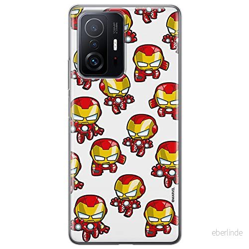ERT GROUP mobiltelefonfodral för Xiaomi 11T 5G / PRO originalt och officiellt licensierat Marvel mönster Iron Man 031 anpassad till formen på mobiltelefonen, fodral tillverkad av TPU plast 5904805560521