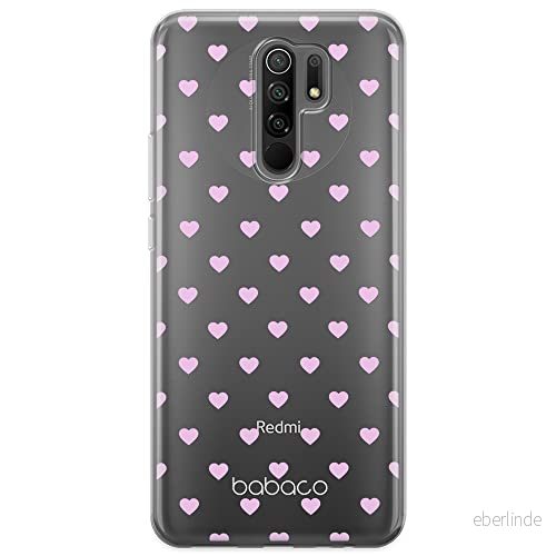 ERT GROUP mobiltelefonfodral för Xiaomi REDMI 9 originalt och officiellt licensierat Babaco mönster Hearts 001 optimalt anpassad till formen på mobiltelefonen, gedeeltelijk transparant 5903040289136