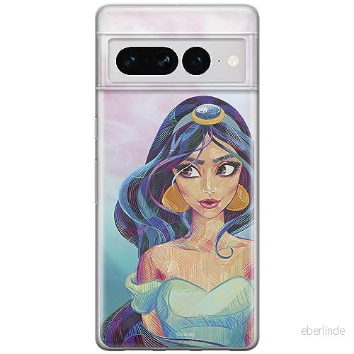ERT GROUP mobiltelefonfodral för Google PIXEL 7 PRO originalt och officiellt licensierat Disney mönster Jasmine 002 optimalt anpassad till formen på mobiltelefonen, fodral tillverkad av TPU plast 5905795178802