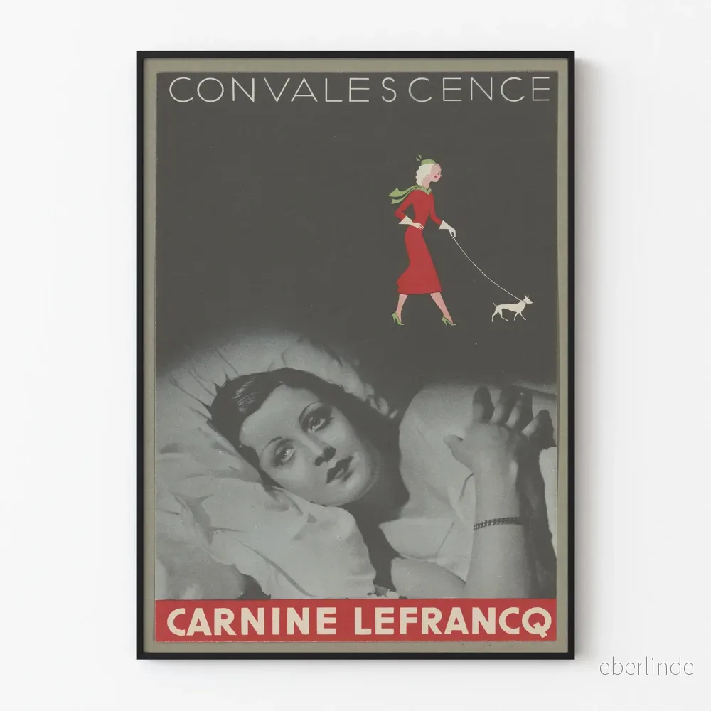 Vintageposter Convalescence Carnine Lefrancq - Retro väggdekoration