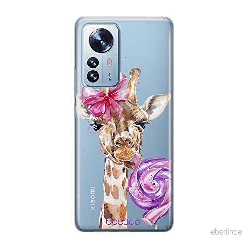 ERT GROUP mobiltelefonfodral för Xiaomi 12 PRO originalt och officiellt licensierat Babaco mönster Giraffe 001 optimalt anpassad till formen på mobiltelefonen, gedeeltelijk transparant 5905511515799