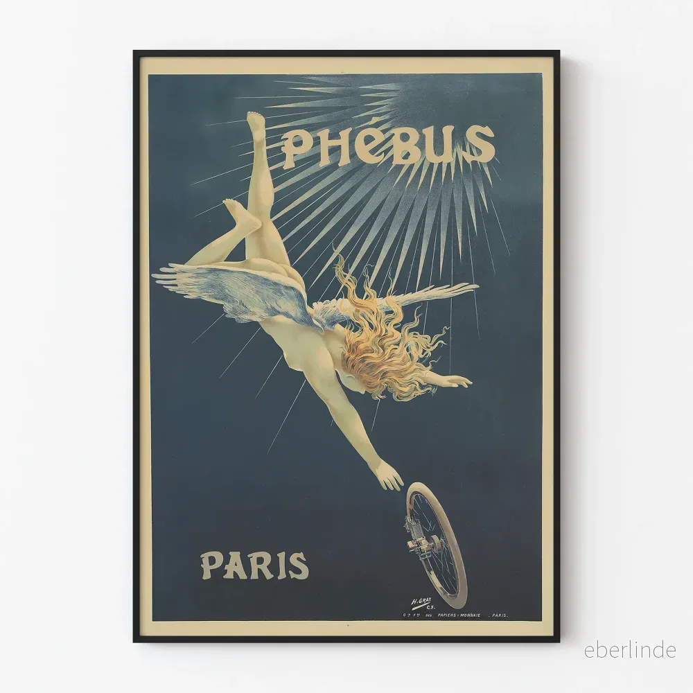 Vintageposter Phébus Paris med den Vingade Ängeln