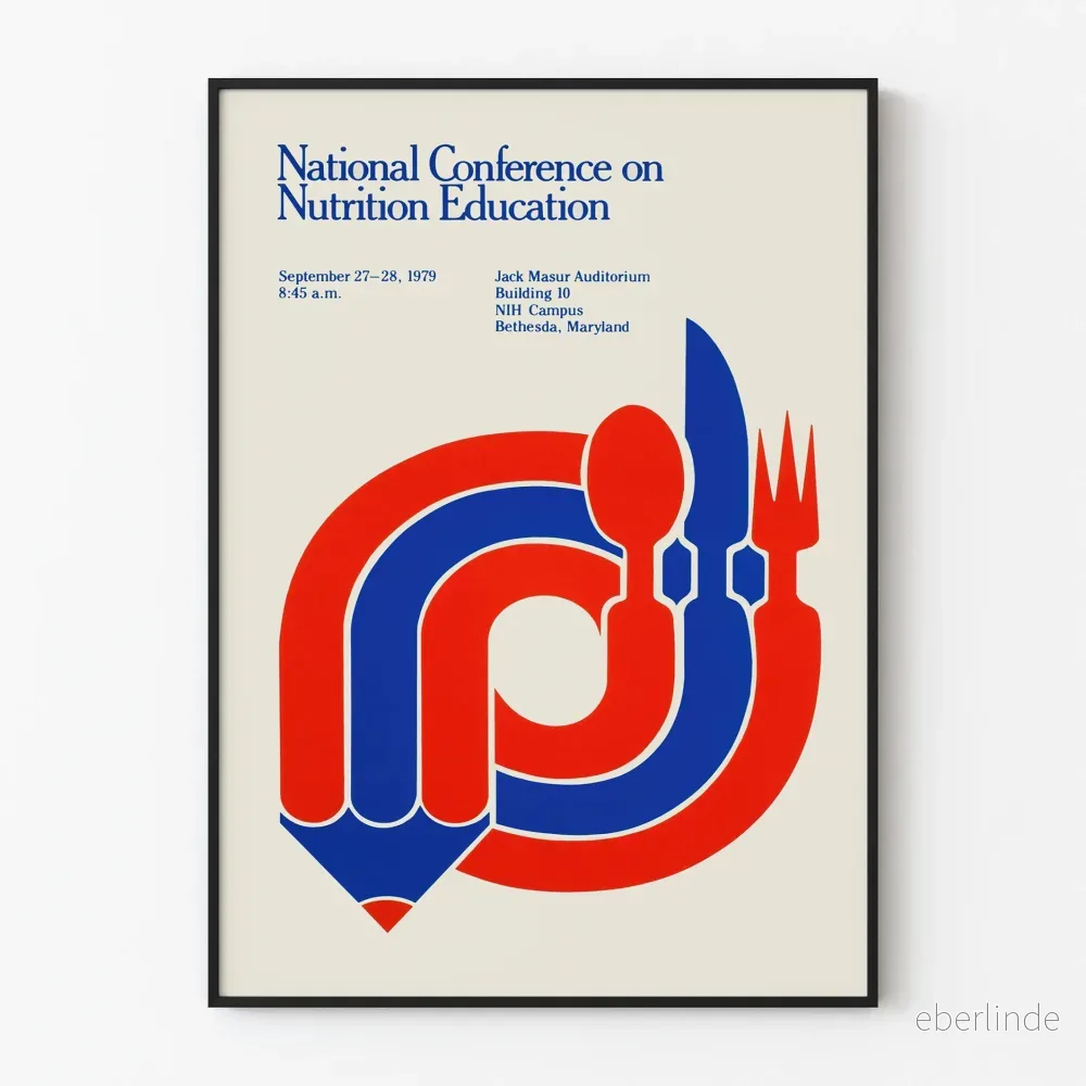 Vintageposter för Nationell konferens om näringsutbildning 1979