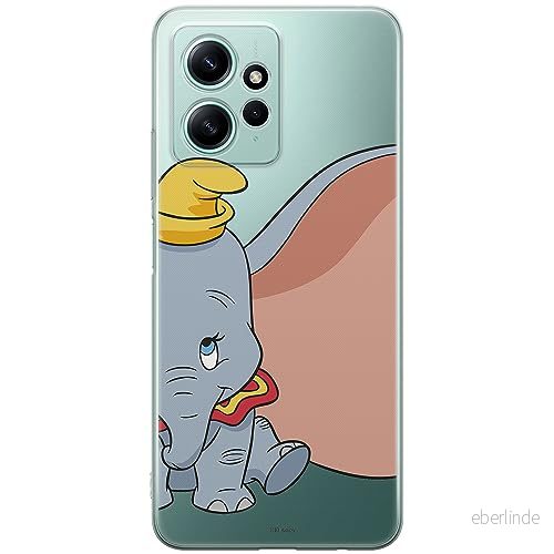 ERT GROUP mobiltelefonfodral för Xiaomi REDMI NOTE 12 4G originalt och officiellt licensierat Disney mönster Dumbo 007 optimalt anpassad till formen på mobiltelefonen, gedeeltelijk transparant 5905511936112