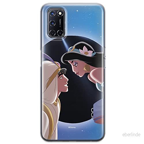 ERT GROUP mobiltelefonfodral för Oppo A92/ A72/ A52 originalt och officiellt licensierat Disney mönster Jasmine and Aladdin 001 anpassad till formen på mobiltelefonen, gedeeltelijk transparant 5904805551239