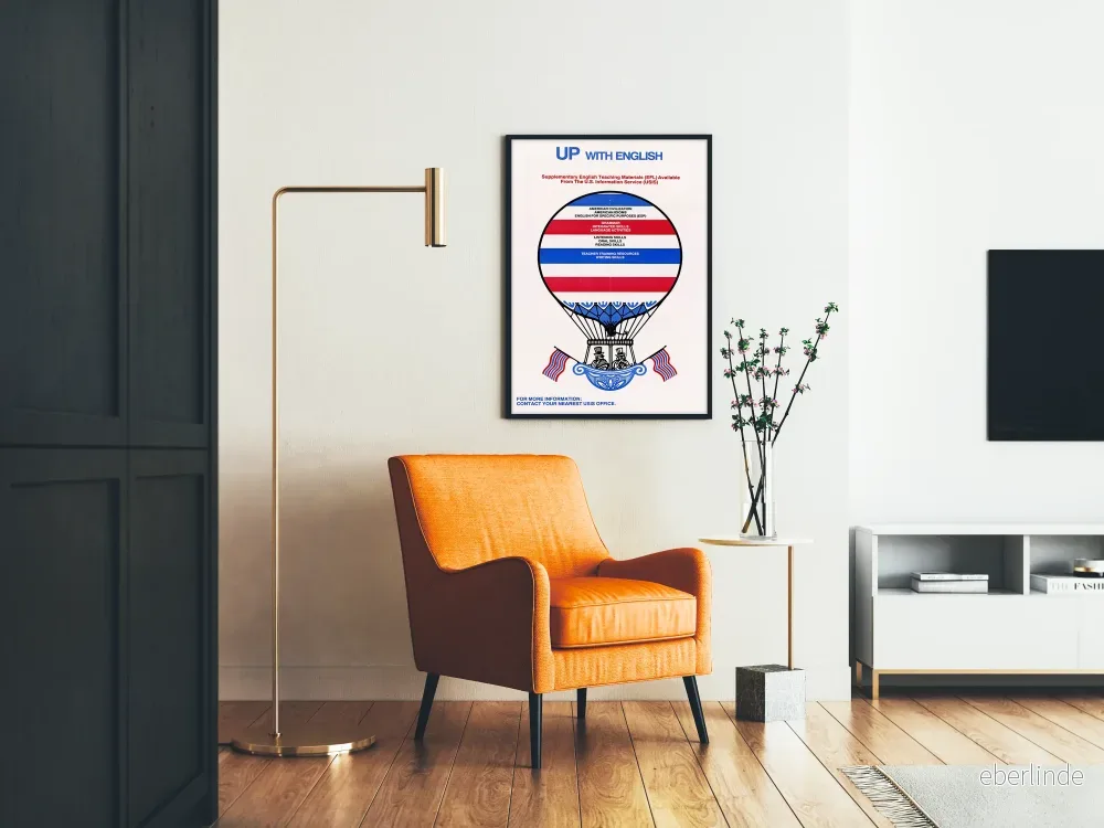 Vintageposter Up With English - Utbildande Väggdekoration - Bild 2