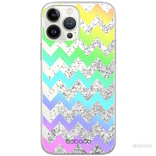 ERT GROUP mobiltelefonfodral för Apple Iphone 14 originalt och officiellt licensierat Babaco mönster Zigzag 001 optimalt anpassad till formen på mobiltelefonen, med glitter overflow effekt 5905511614188