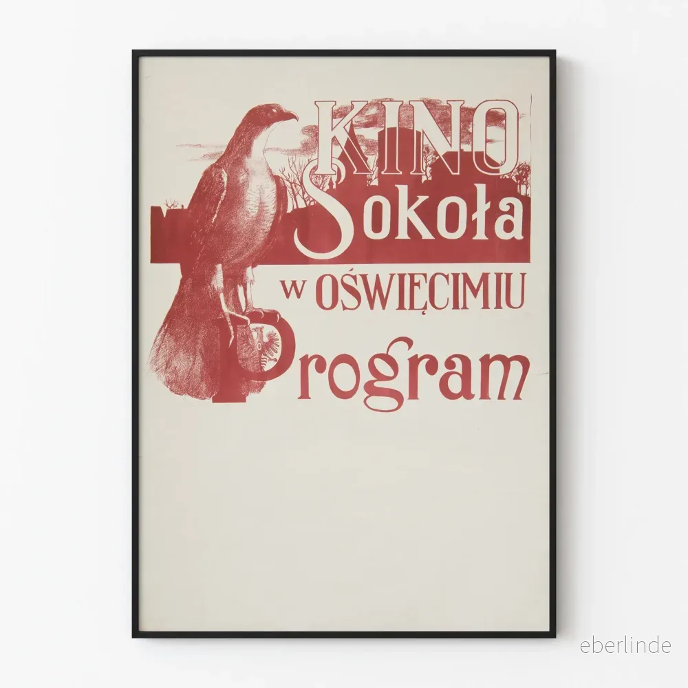 Vintageposter för Kino Sokoła i Oświęcim - Original väggdekoration