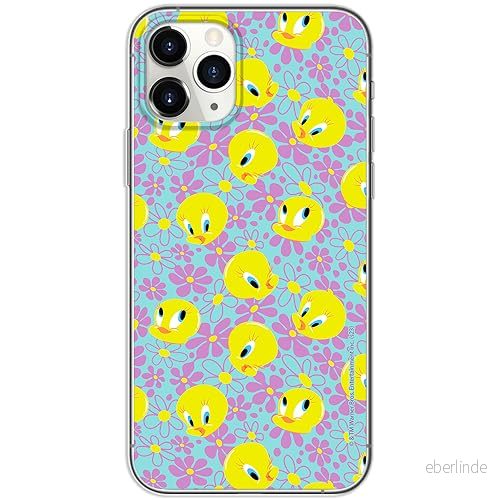 ERT GROUP mobiltelefonfodral för Iphone 11 PRO originalt och officiellt licensierat Looney Tunes mönster Tweety 011 optimalt anpassad till formen på mobiltelefonen, fodral tillverkad av TPU plast 5905795093143
