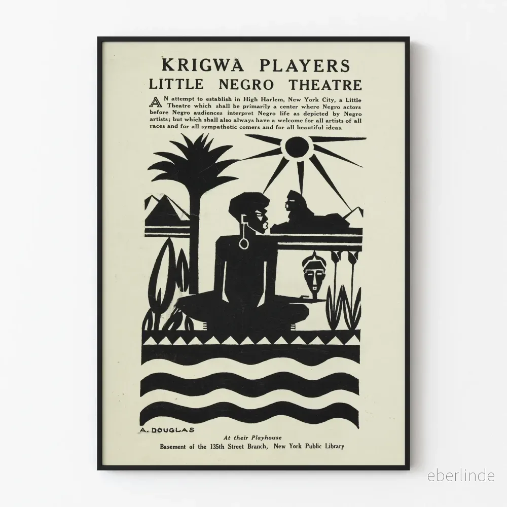 Dekorativ poster Black Theatre Harlem vintage – konstnärlig affisch i svartvitt Dekorativ poster Black Theatre Harlem vintage – konstnärlig affisch i svartvitt