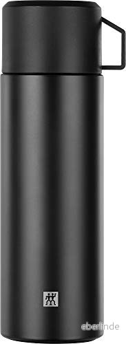 ZWILLING THERMO Isolerad flaska, Med inbyggd kopp, Termoskanna, Dubbel väggisolering, 1 liter, höjd: 28,1 cm, Svart 4009839534065 ZWILLING THERMO Isolerad flaska, Med inbyggd kopp, Termoskanna, Dubbel väggisolering, 1 liter, höjd: 28,1 cm, Svart 4009839534065