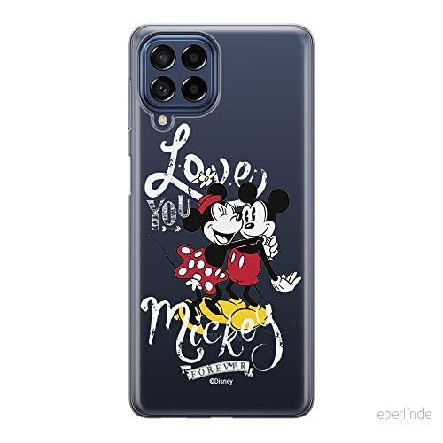 ERT GROUP mobiltelefonfodral för Samsung M53 5G originalt och officiellt licensierat Disney mönster Mickey & Minnie 001 optimalt anpassad till formen på mobiltelefonen, gedeeltelijk transparant 5905511378769