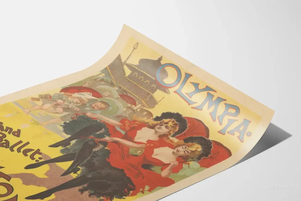 Vintageposter av Grand Ballet Brighton – Väggdekoration med musik av Léopold Wenzel - Bild 3