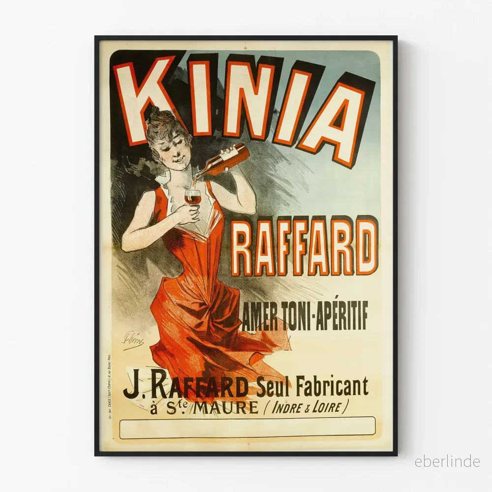 Vintageposter Kinia Raffard Amer Toni Aperitif - Retro väggdekoration