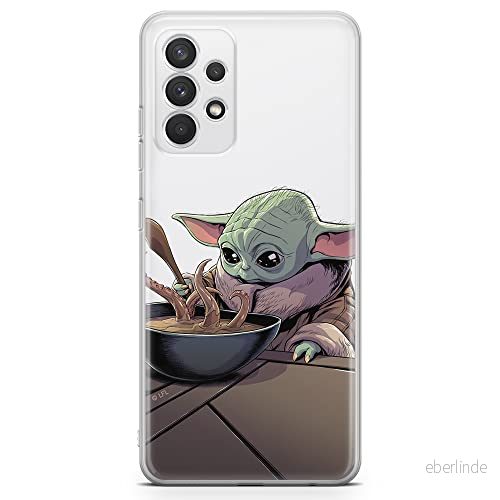 ERT GROUP mobiltelefonfodral för Samsung A32 4G LTE originalt och officiellt licensierat Star Wars mönster Baby Yoda 027 optimalt anpassad till formen på mobiltelefonen, gedeeltelijk transparant 5904805089695