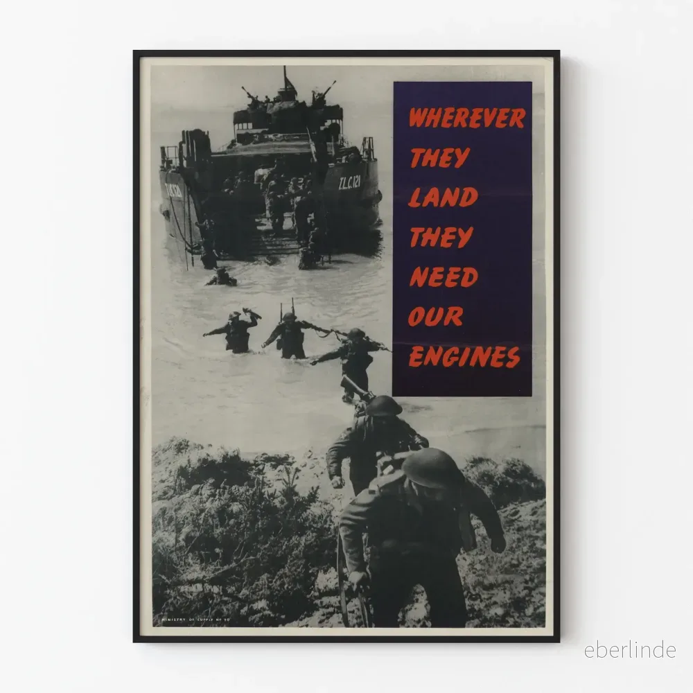 Militär propagandaposter - Var de än landar behöver de våra motorer