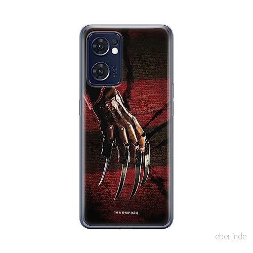 ERT GROUP mobiltelefonfodral för Oppo RENO 7 5G originalt och officiellt licensierat Horror mönster Nightmare of Elm Street 002 anpassad till formen på mobiltelefonen, fodral tillverkad av TPU plast 5905511317362