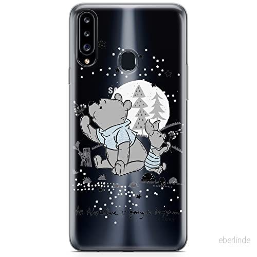 ERT GROUP mobiltelefonfodral för Samsung A20S originalt och officiellt licensierat Disney mönster Winnie the Pooh and friends 008 anpassad till formen på mobiltelefonen, gedeeltelijk transparant 5904805435249