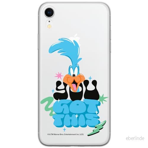 ERT GROUP mobiltelefonfodral för Iphone XR originalt och officiellt licensierat Looney Tunes mönster Roadrunner 003 optimalt anpassad till formen på mobiltelefonen, gedeeltelijk transparant 5905795125677