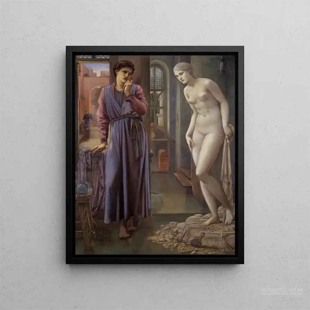 Målning Pygmalion och bilden, La main s’abstient – Sir Edward Coley Burne – Jones | Konsttryck Målning Pygmalion och bilden, La main s’abstient – Sir Edward Coley Burne – Jones | Konsttryck