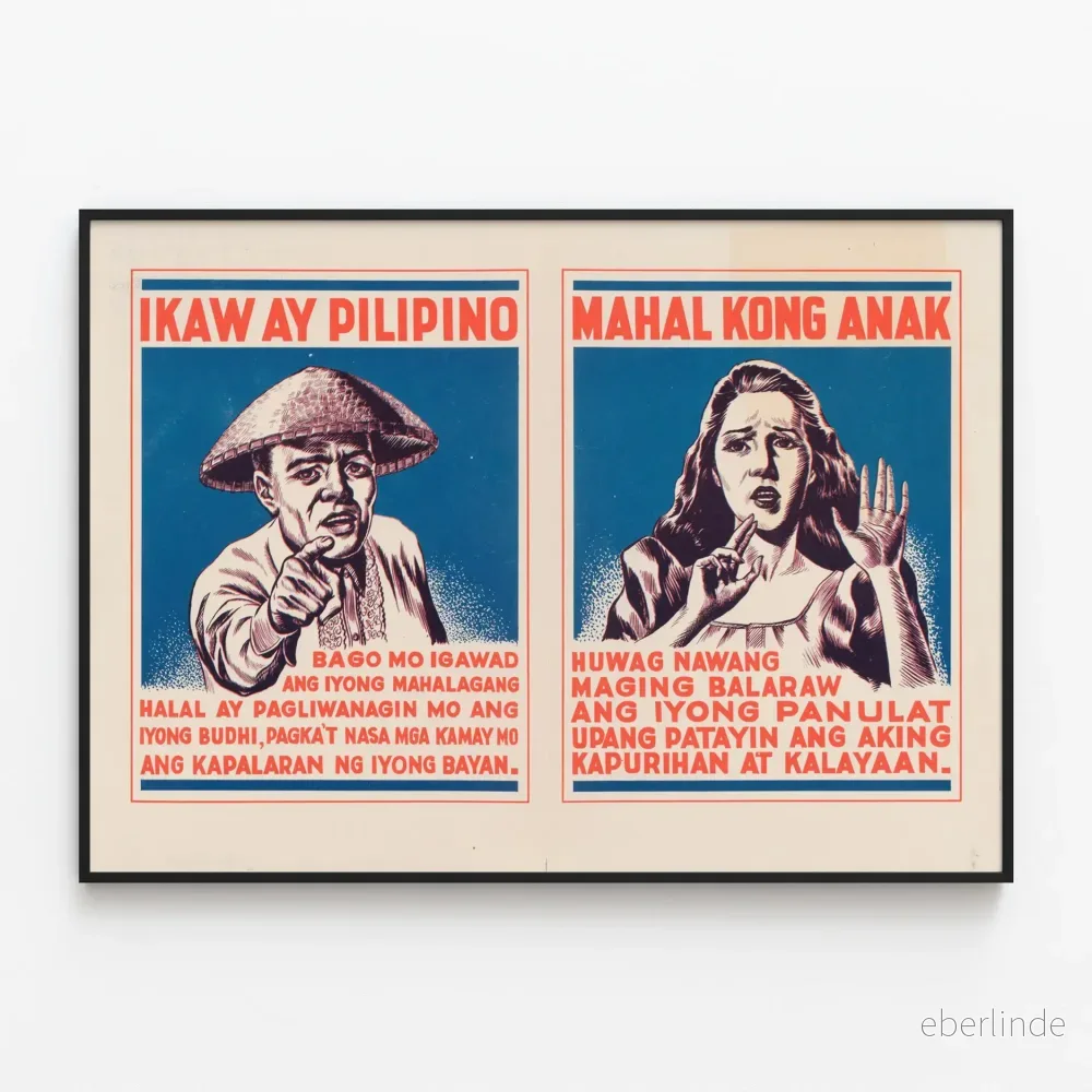 Vintage filippinsk patriotisk poster – Engagerad väggdekoration Vintage filippinsk patriotisk poster – Engagerad väggdekoration