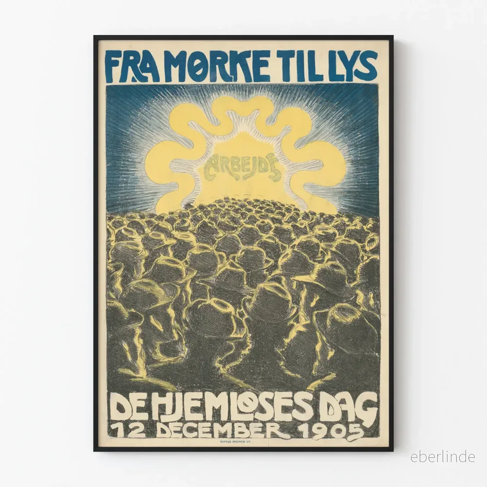 Vintageposter "De Hjemløses Dag" 1905 - Historisk väggdekoration