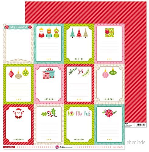 Anita y Su Mundo Samling På Jul Scrapbook Paper, Kort, 30.5 x cm 8413623748051