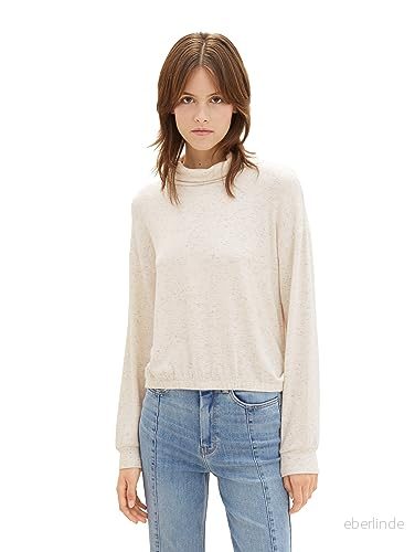 TOM TAILOR Denim damtröja med ståkrage, 24421 kräm beige melerad, L 4067261234823