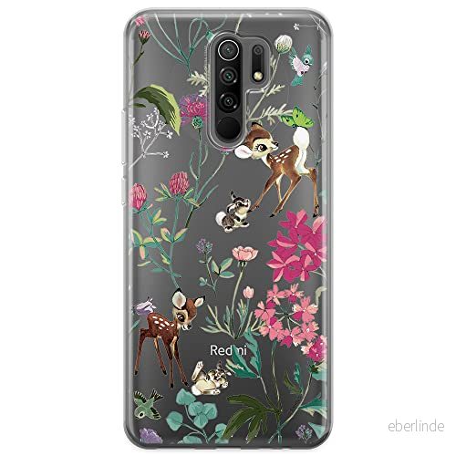 ERT GROUP mobiltelefonfodral för Xiaomi REDMI 9 originalt och officiellt licensierat Disney mönster Bambi & Friends 001 optimalt anpassad till formen på mobiltelefonen, gedeeltelijk transparant 5903040285893