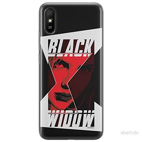 ERT GROUP mobiltelefonfodral för Xiaomi REDMI 9A originalt och officiellt licensierat Marvel mönster Black Widow 012 optimalt anpassad till formen på mobiltelefonen, fodral tillverkad av TPU plast 5903040297520
