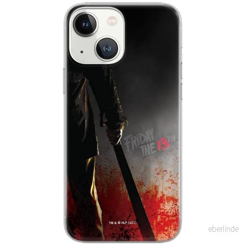 ERT GROUP mobiltelefonfodral för Iphone 13 originalt och officiellt licensierat Horror mönster Friday the 13th 012 optimalt anpassad till formen på mobiltelefonen, fodral tillverkad av TPU plast 5905511108649