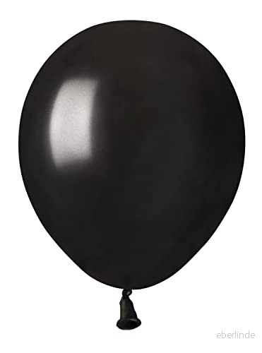 Ciao Förpackning med 100 ballonger Pearly in Natural Latex Premium Quality A50 (Ø 13 cm/5 tum), svart pärla 8026196344607