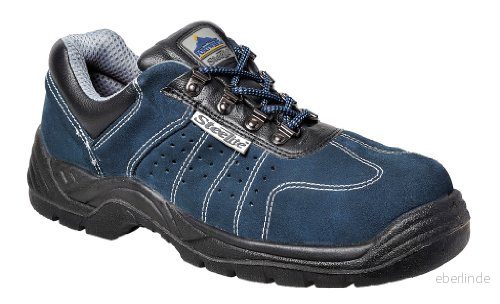 Portwest FW02 Steelite Perforated Trainer, S1P, Blå, Regelbunden, Storlek 37 5036108187119