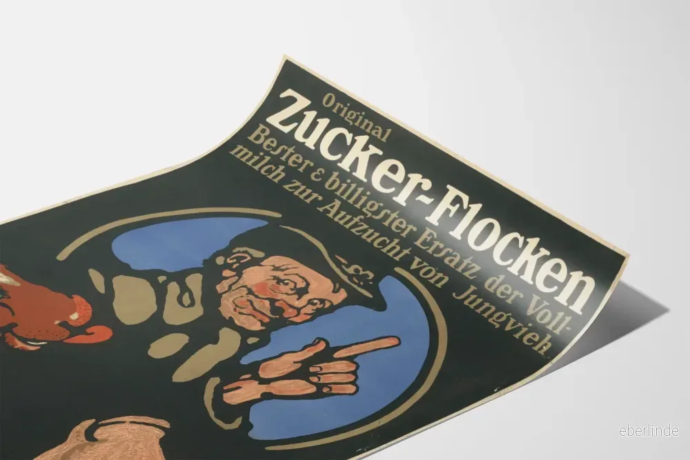 Vintageaffisch Original Zucker-Flocken - Retro Väggdekoration - Bild 3