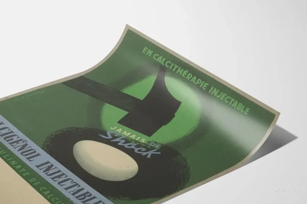 Vintageposter Calcigénol Injektionsfärskt Kalciumlevulinate - Bild 3