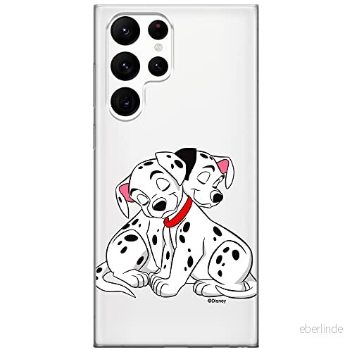 ERT GROUP mobiltelefonfodral för Samsung S22 ULTRA originalt och officiellt licensierat Disney mönster Dalmatians 005 Vit optimalt anpassad till formen på mobiltelefonen, gedeeltelijk transparant 5904805890741